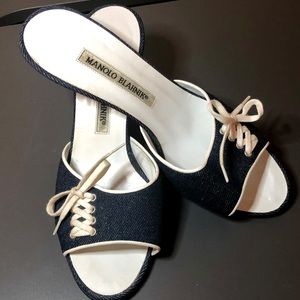 Manolo Blahnik Denim Heels (Sex & The City)